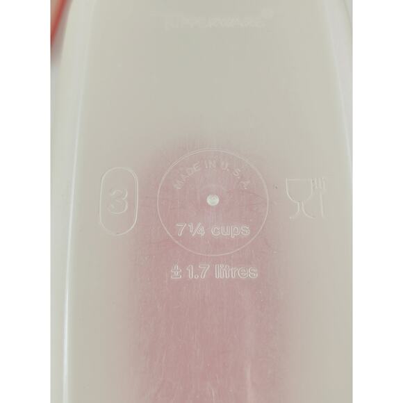 Tupperware Storage Container Set w/ Red Lid 2 Cups to 12 1/4 Cups USA x5 - Picture 5 of 16